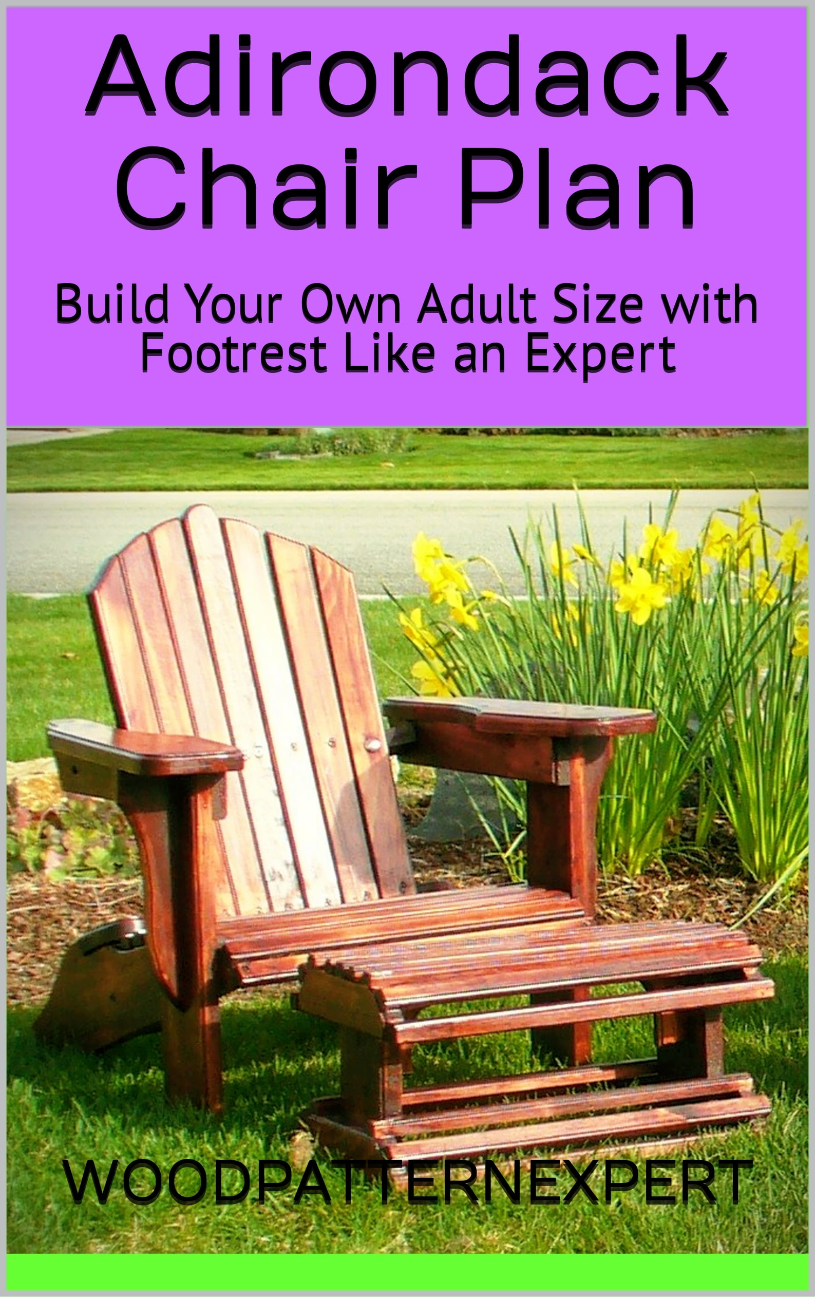 WoodPatternExpert Adirondack Chair- Set of 15, Brown