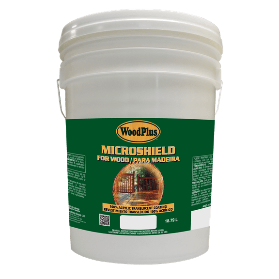 WoodPlus Microshield for Wood Decks, Railings, Piers, Docks and Boathouses 5 Gallon #480 Woodsmoke