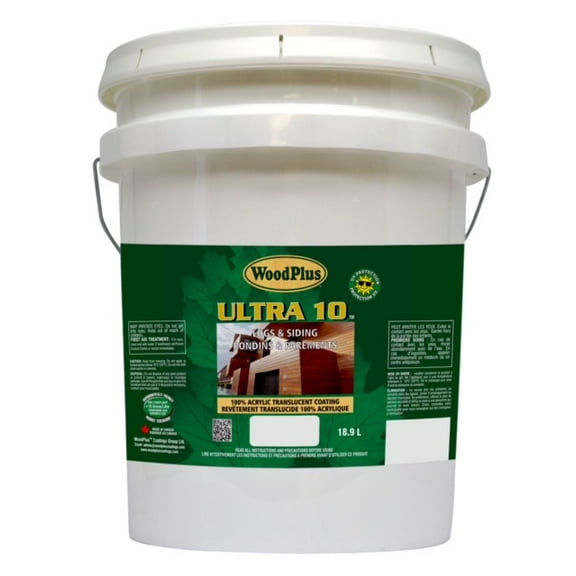 WoodPlus Ultra 10 Exterior Acrylic Translucent Wood Finish 5 Gallon #450 Dark Walnut
