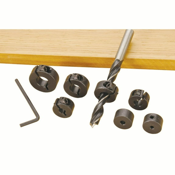 Woodriver Drill Bit Stop Collars 7-Piece Set