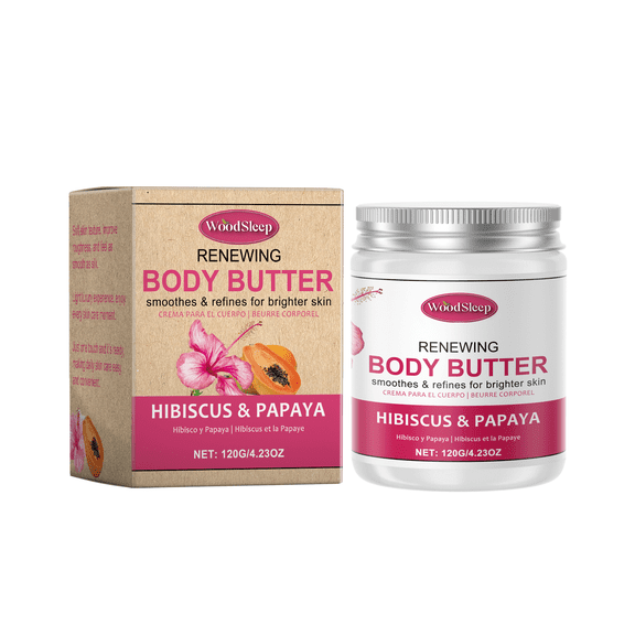 WoodSleep Hibiscus Flower Moisturizing Butter Moisturizer, Hydrates, Nourishes And Restores Dry Skin And Softeners