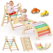 Buballino Pikler Triangle Set, Indoor Playground Equipment, for Kids, 3 Piece