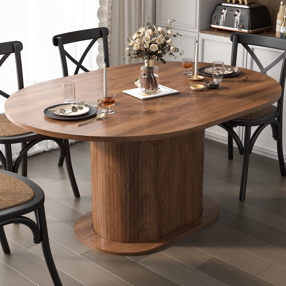 Buballino Wood Expandable and Folding Dining Table, Brown