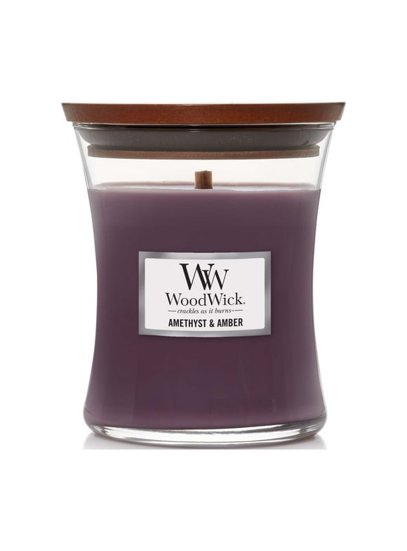 WoodWick Amethyst & Amber - Medium Hourglass Candle