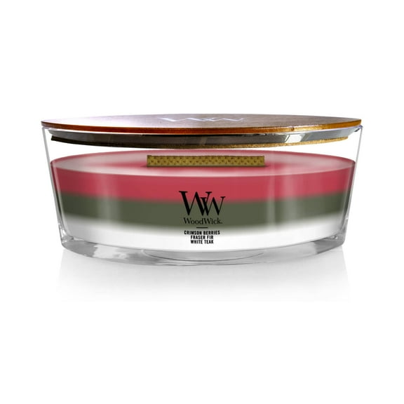 WoodWick Ellipse Trilogy Scented Candle, Winter Garland, 16 oz