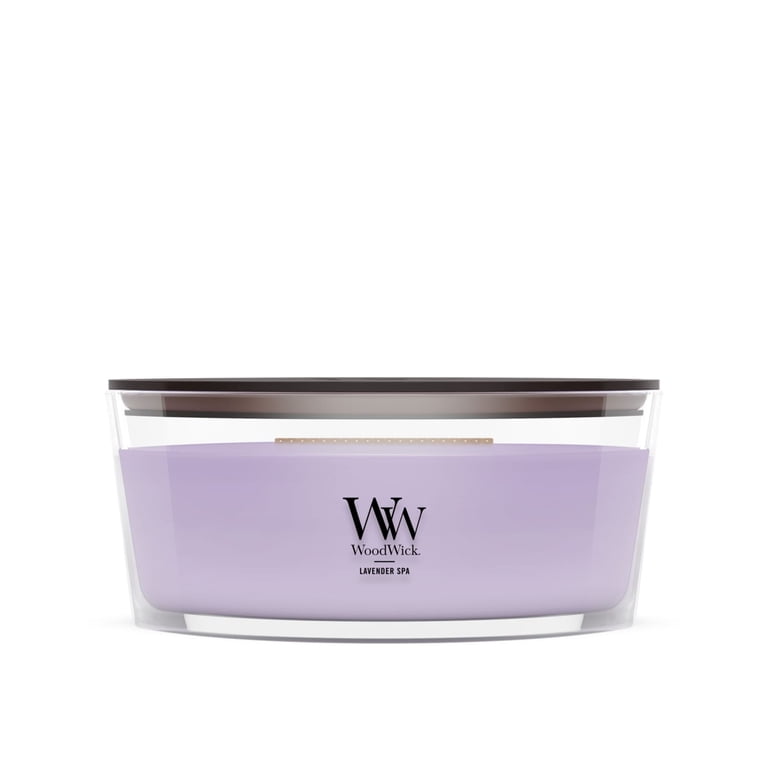 アロマグッズ WoodWick Hearthwick Lavender Spa WoodWick, Ellipse Candle, Lavender Spa, Crackling Wooden Wick