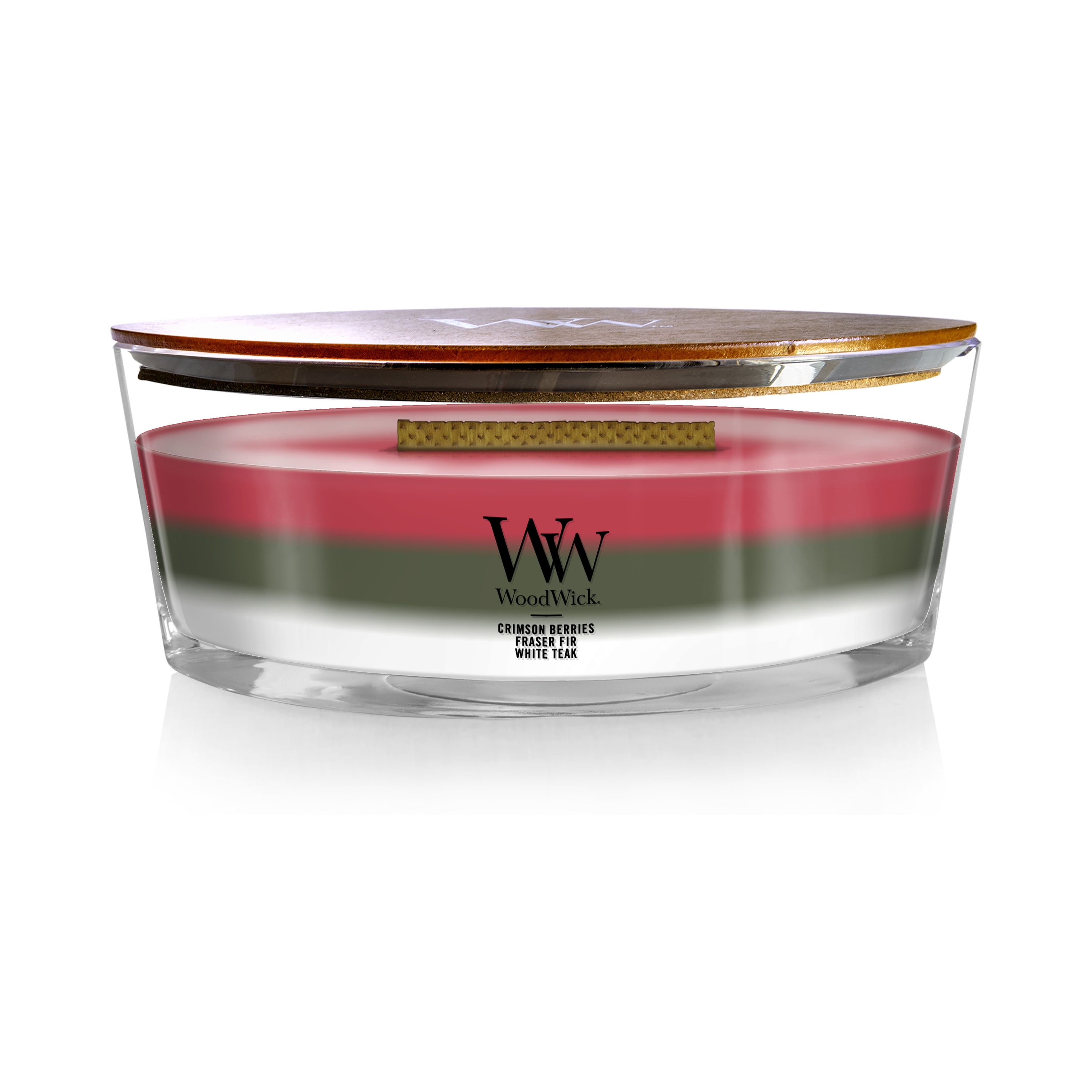WoodWick Ellipse Trilogy Scented Candle, Winter Garland, 16 oz