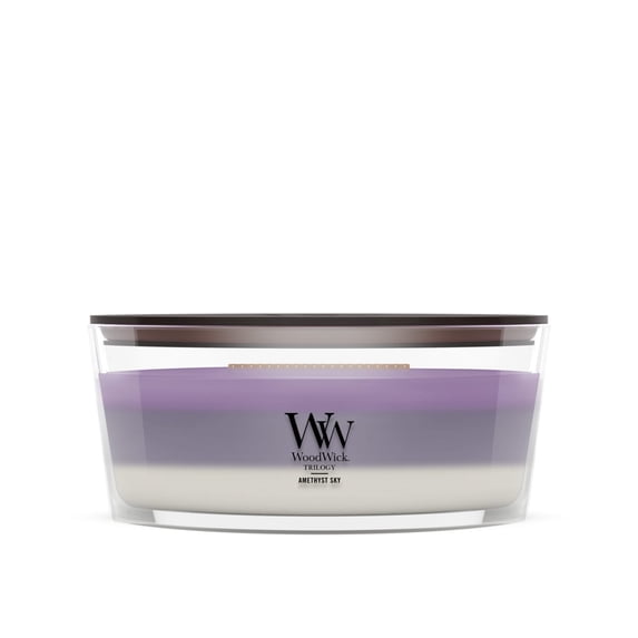 WoodWick Ellipse Trilogy Scented Candle, Amethyst Sky, 16 oz