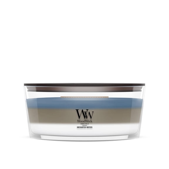 WoodWick Ellipse Trilogy Scented Candle, Uncharted Waters, 16 oz