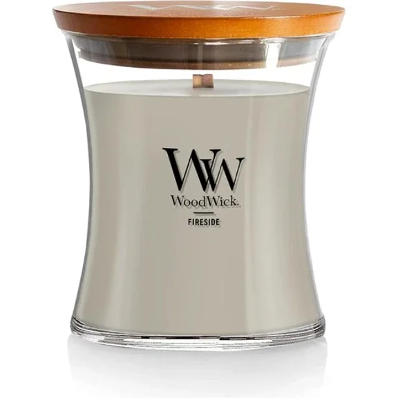 WoodWick Fireside Holiday Candle Gifts for Women Medium Hourglass,