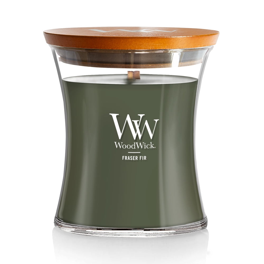 WoodWick Medium Hourglass Scented Candle, Frasier Fir, 9.7 oz