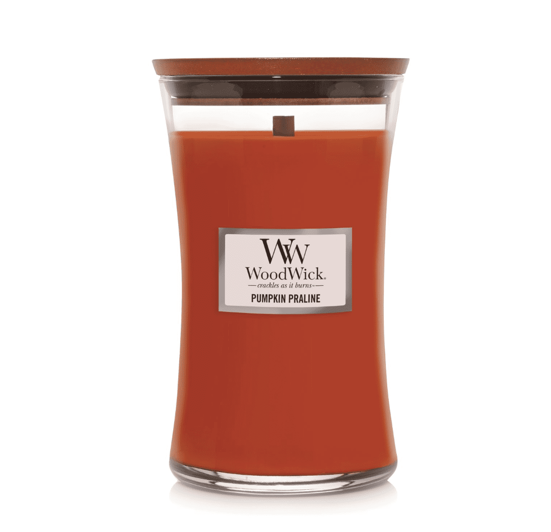 WoodWick Large Crackling Candle Pumpkin Praline