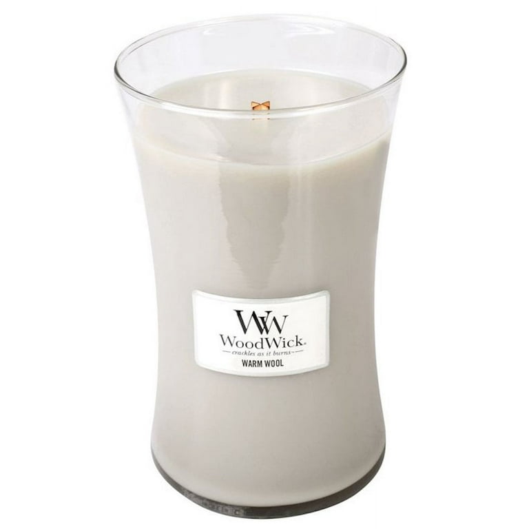 100hr UNSCENTED Healthy & Natural Crackling WOOD WICK JAR CANDLE with  SNUFFER