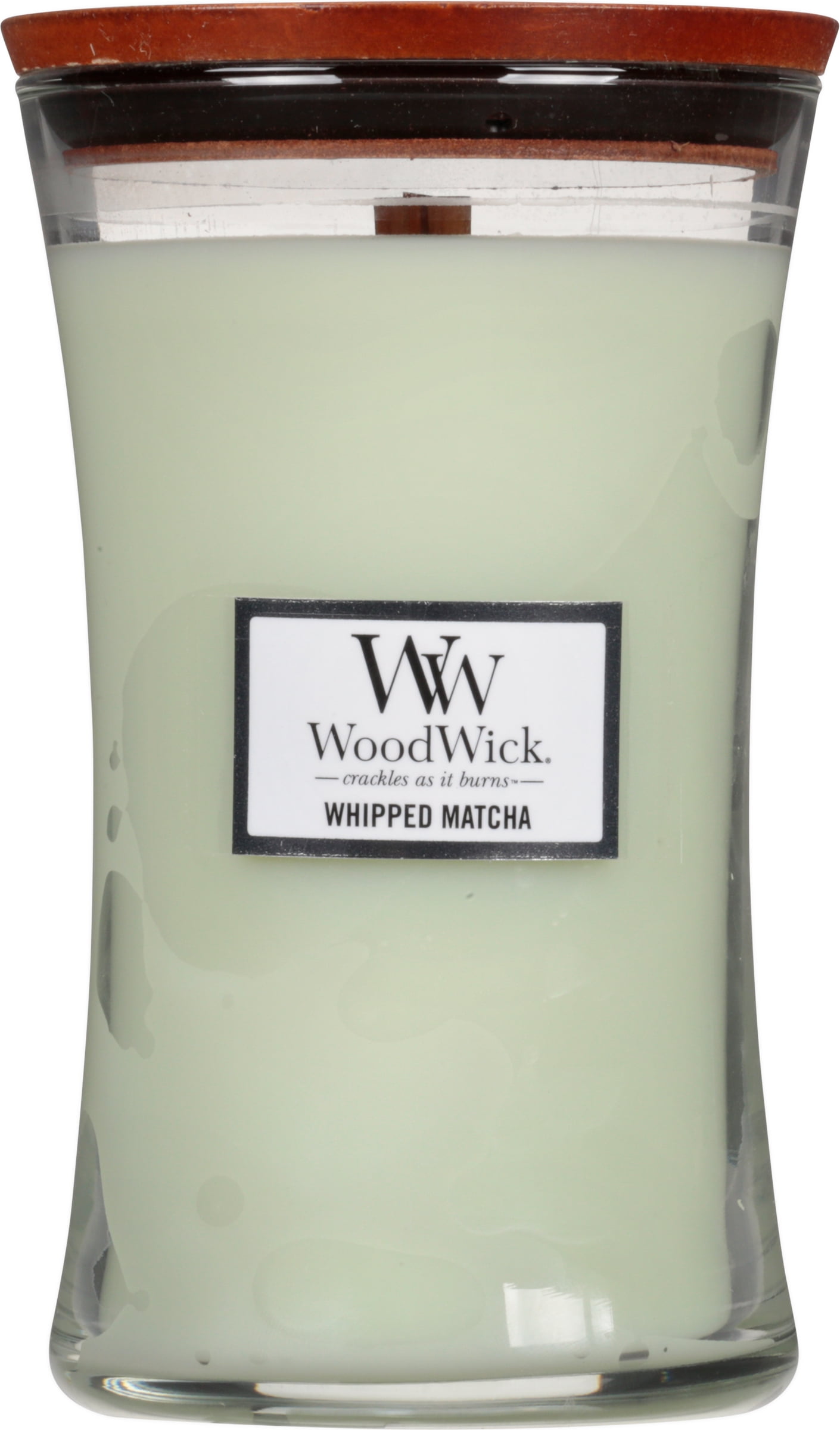 WoodWick Large Crackling Candle Whipped Matcha