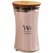 WoodWick Large Hourglass Scented Candle, Crackles as it Burns, Vanilla Sea Salt, 21.5 oz.