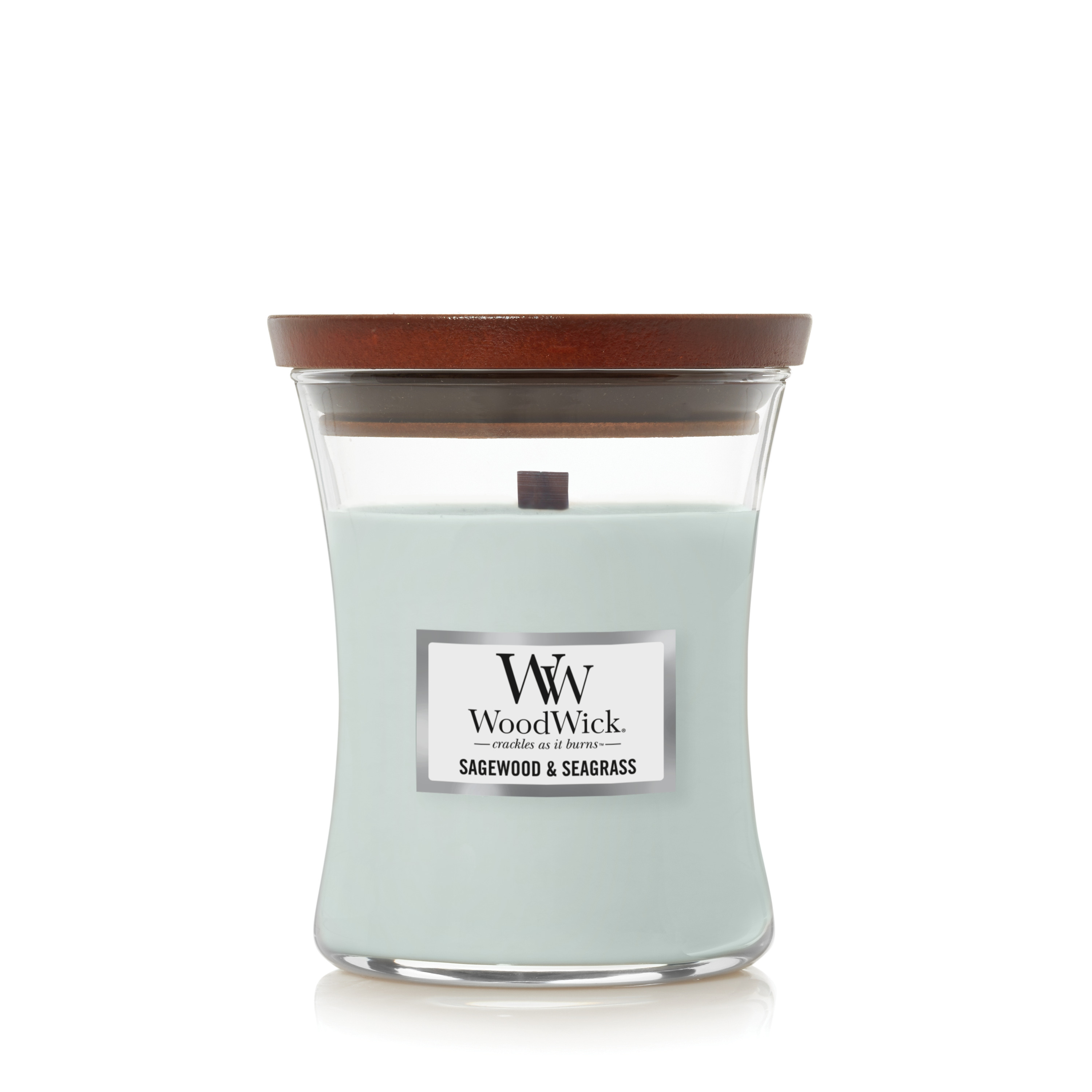 WoodWick Medium Hourglass Candle, Sagewood & Seagrass, 9.7 oz. - image 1 of 5
