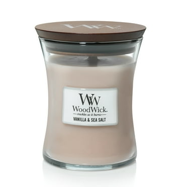 WoodWick Medium Hourglass Scented Candle, Vanilla & Sea Salt, 9.7 oz