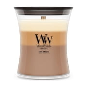 WoodWick Medium Hourglass Trilogy Scented Candle, Caf  Sweets, 9.7 oz