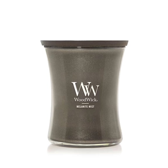 WoodWick Precious Metals Collection - MELANITE MIST - 9.7oz Hourglass Candle with Crackling Wick