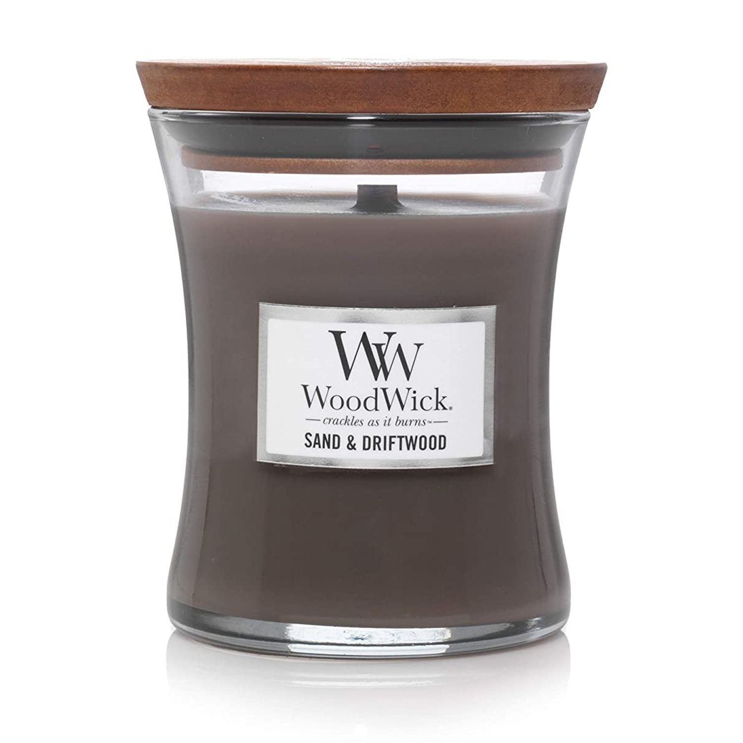 WoodWick - Sand and Driftwood Medium Jar Candle (275g)