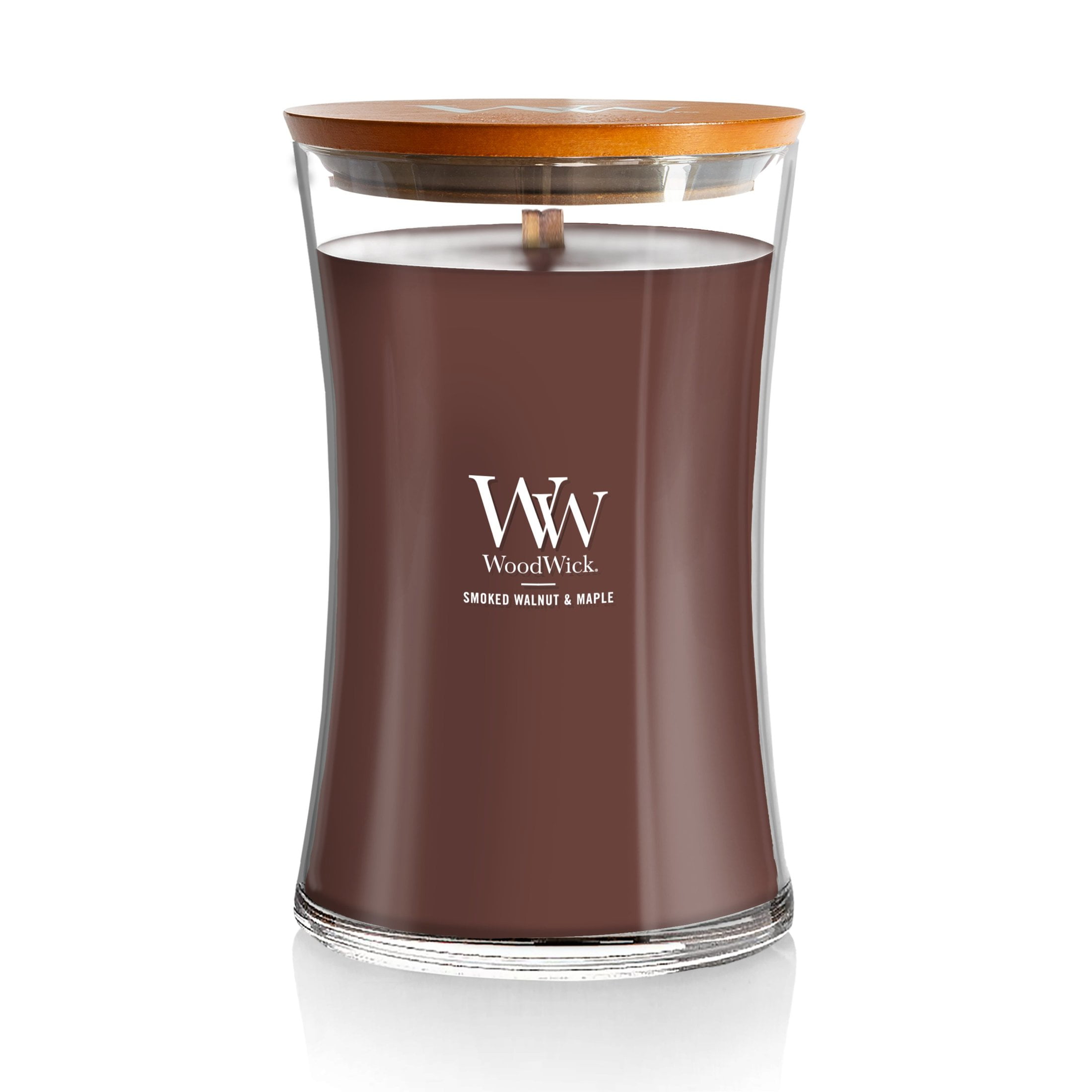 Large Brown Soy Jar Candle with Smoked Walnut & Maple Scent