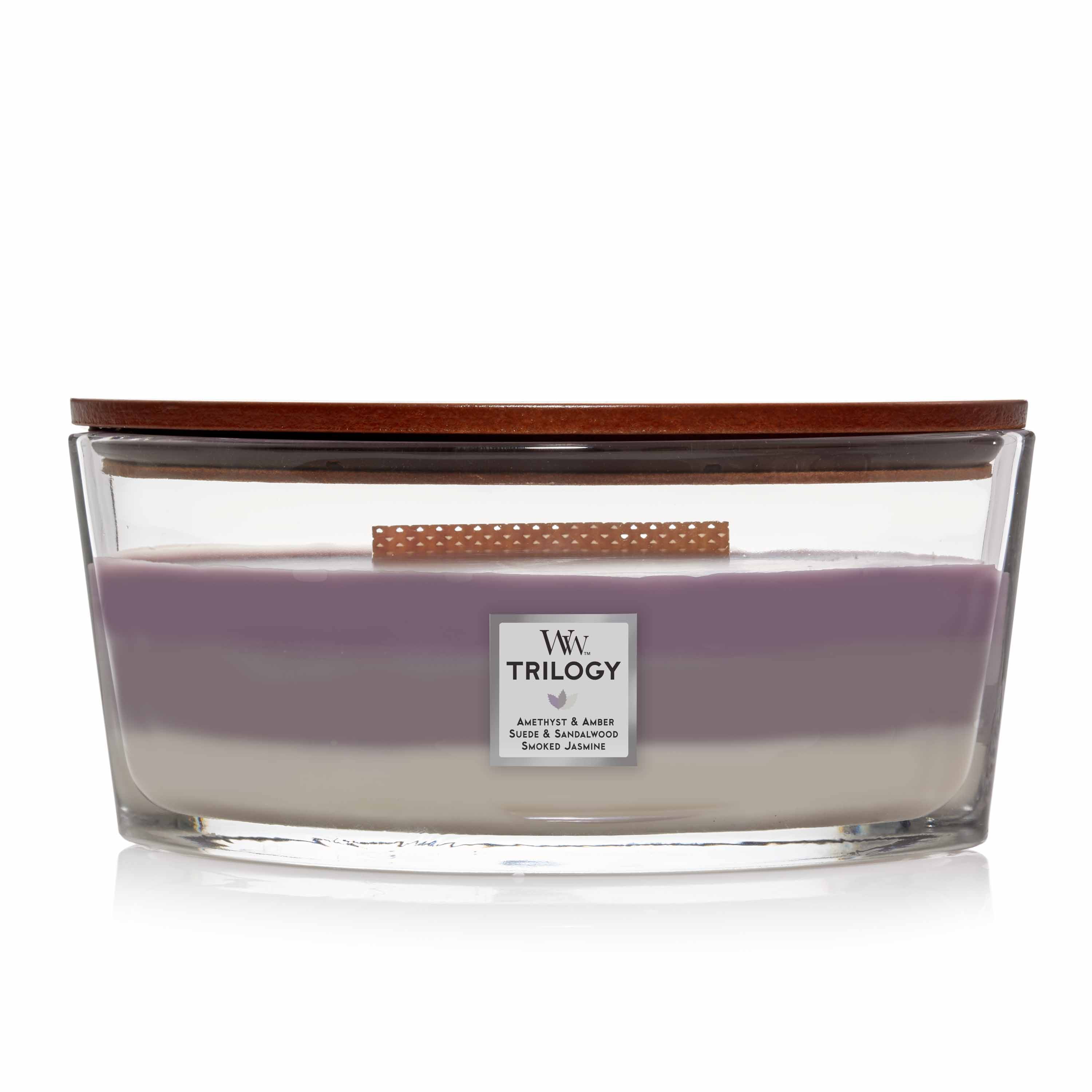 WoodWick Trilogy Amethyst Sky 16oz Ellipse Candle