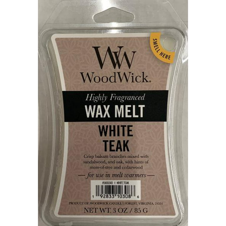 Woodwick Wax Melt Bundle - coastal sunset, white teak, fireside, vanilla  bean.