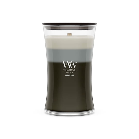 WoodWick Warm Woods Large Hourglass Trilogy Candle