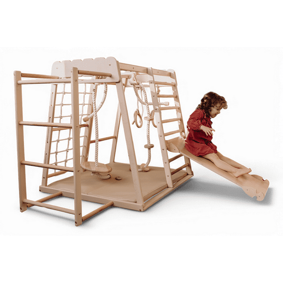 WoodandHearts Playground Jungle Gym Natural Wood