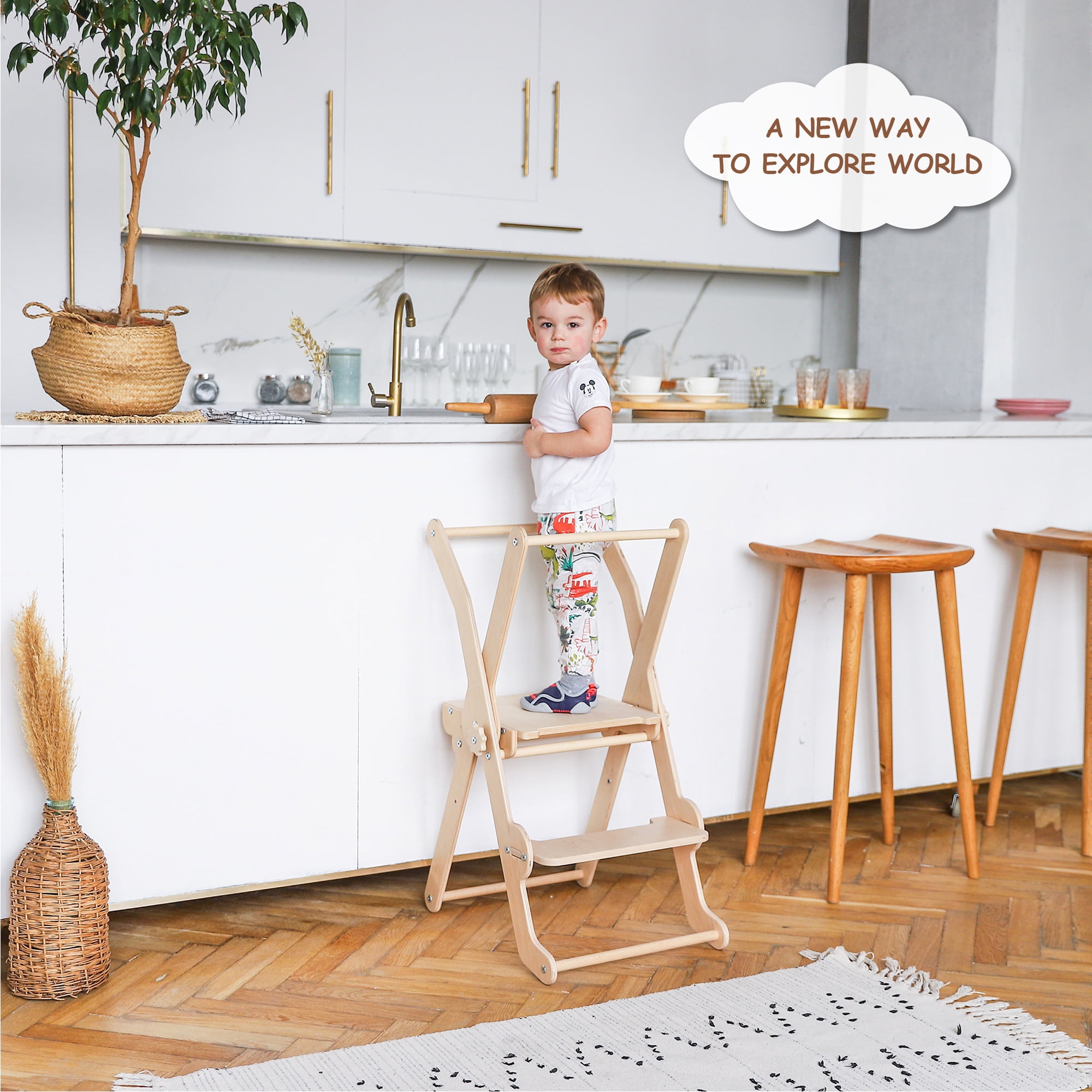 Foldable montessori tower sale