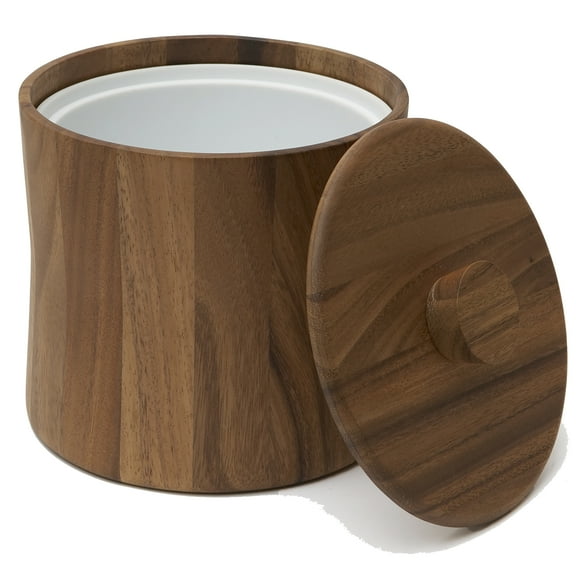 Woodard & Charles 3 Quart Wood Ice Bucket, 8" x 8 1/2"