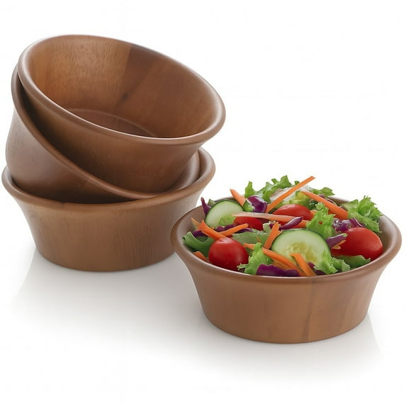 Woodard & Charles Individual Bowls for Serving, Salad, Snacks , Candy, Fruit and more, Set of 4, 6.5" x 2.5"