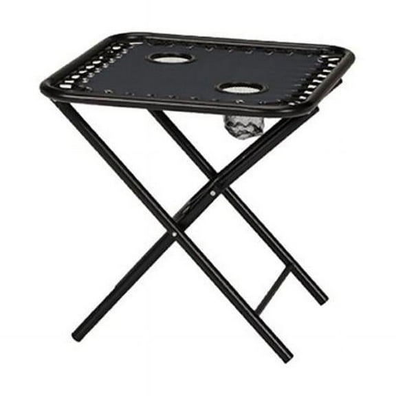 Woodard 270115 Sunny Isles Folding Side Table with 2 Cup Holders for Zero Gravity Chair, Navy Blue