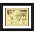 thumbnail image 1 of Woodbridge 32x25 Black Ornate Wood Framed with Double Matting Museum Art Print Titled - Inhabited World Religion - Woodbridge 1821, 1 of 4