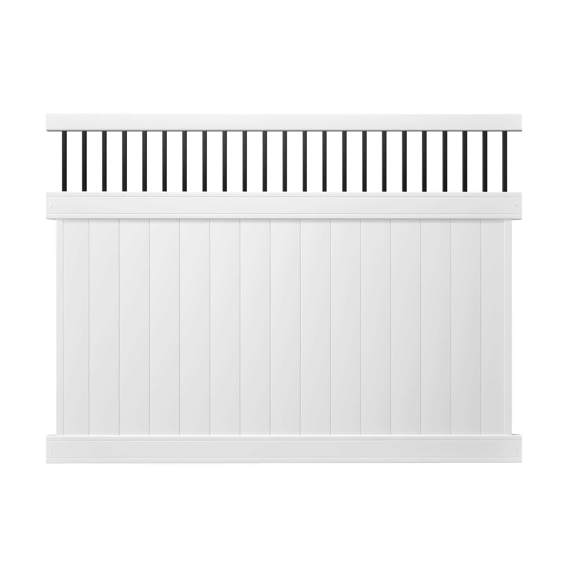 Woodbridge Baluster-Top 6 ft. x 8 ft. White Vinyl Privacy Fence Panel ...