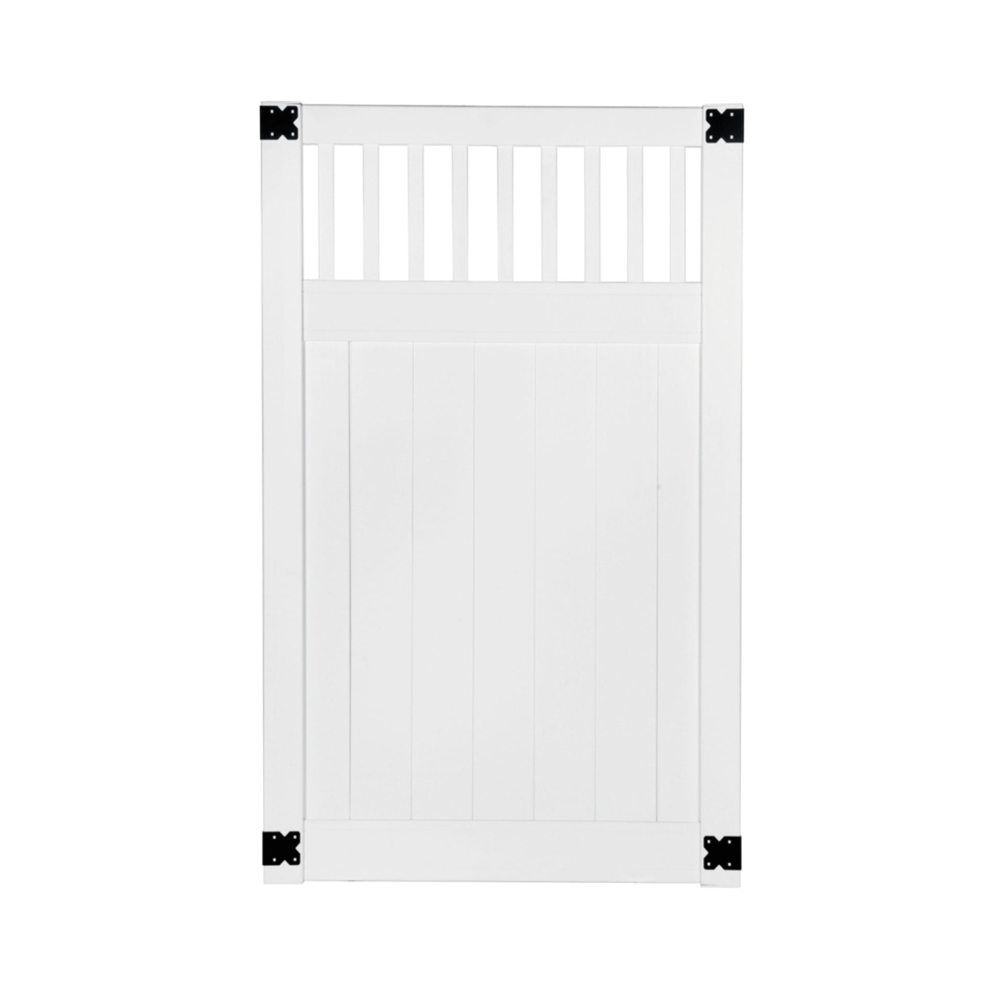 Woodbridge Closed Picket Top White Vinyl Privacy Fence Gate