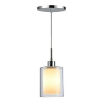 Woodbridge Lighting Alaina 1 Light Mini Pendant in Chrome/Opal Glass