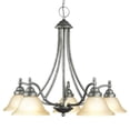 thumbnail image 1 of Woodbridge Lighting Anson 5-light Steel & Glass Chandelier in Gray Stone, 1 of 2