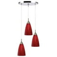 thumbnail image 1 of Woodbridge Lighting Art Glass 3-Light Pendant in Nova/Satin Nickel, 1 of 1