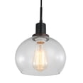thumbnail image 1 of Woodbridge Lighting Austin 1-Light Glass Mini-Pendant in Bronze/Clear Seedy, 1 of 5