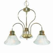 Woodbridge Lighting Basic 3-Light Metal Chandelier in Polished Brass