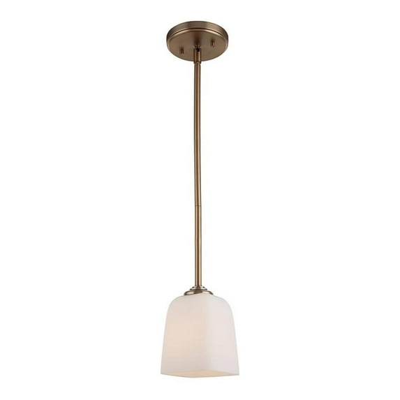 Woodbridge Lighting Blaire 1 Light Steel/Glass Mini Pendant in Brushed Brass