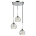 thumbnail image 1 of Woodbridge Lighting Bristol 3Lt Glass Cluster Pendant in Chrome/Mercury, 1 of 4