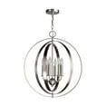 thumbnail image 1 of Woodbridge Lighting Camellia Round 6-Light Metal Pendant Chandelier in Nickel, 1 of 5