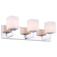 thumbnail image 1 of Woodbridge Lighting Candice 3Lt Glass Bath Light in Chrome/Opal Square, 1 of 3