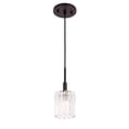 thumbnail image 1 of Woodbridge Lighting Candice Swizzle Stick Cylinder Metal Mini-Pendant in Bronze, 1 of 4