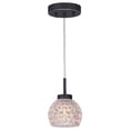 thumbnail image 1 of Woodbridge Lighting Charlotte 1-light Glass Mini Pendant in Bronze/Clear Crystal, 1 of 1