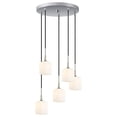 thumbnail image 1 of Woodbridge Lighting Chelsea 5-Light Glass Cluster Pendant in Satin Nickel, 1 of 4