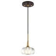thumbnail image 1 of Woodbridge Lighting Christina 1-Light Glass Mini-Pendant in Brass/Bronze/Crystal, 1 of 4