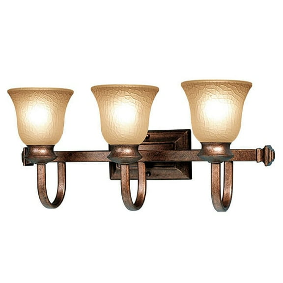 Woodbridge Lighting Dresden 3-light Steel Metal Bathroom Light in Marbled Bronze